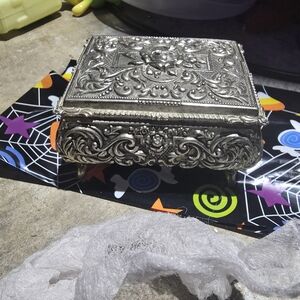 Ornate Silver Jewelry Box